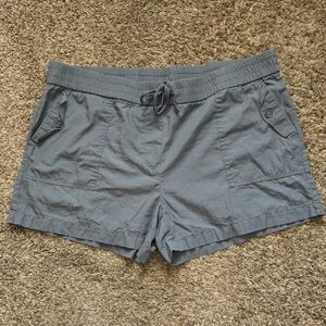 LOFT Womens Blue Gray Cargo Shorts Size Large